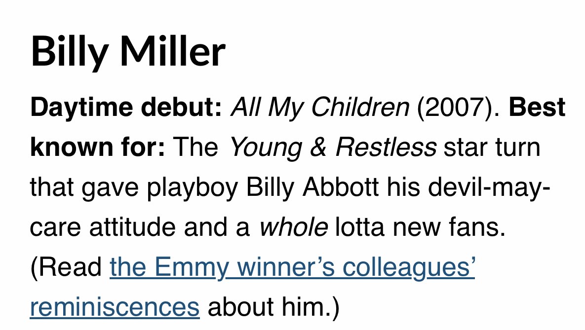 SoCalGibbFan's tweet image. 100 greatest daytime stars ever 

Awww “the cream of the crop”
without a doubt ❤️🥹
#AmeliaHeinle #BillyMiller
#Villy #YR.