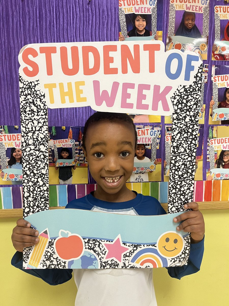 Congratulations to our amazing Student of the Week! Gentil is a kind and caring student who always goes out of his way to help his classmates. He is enthusiastic about learning, participates in every activity, and brings a positive attitude to the classroom every day.