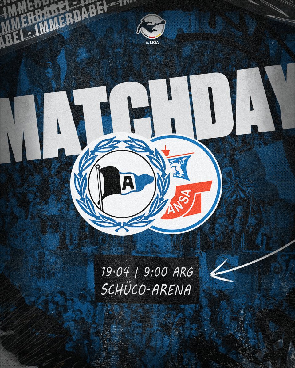 ArminiaARG's tweet photo. ⚽ | ¡HOY JUEGA ARMINIA!
🆚 | F.C. Hansa Rostock
🏆 | 3.Liga
📌 | Jornada 34
🏟 | Schüco-Arena
⏰ | 9:00 🇦🇷 / 14:00 🇩🇪
#DSCFCH https://t.co/LoCvHkc6qz