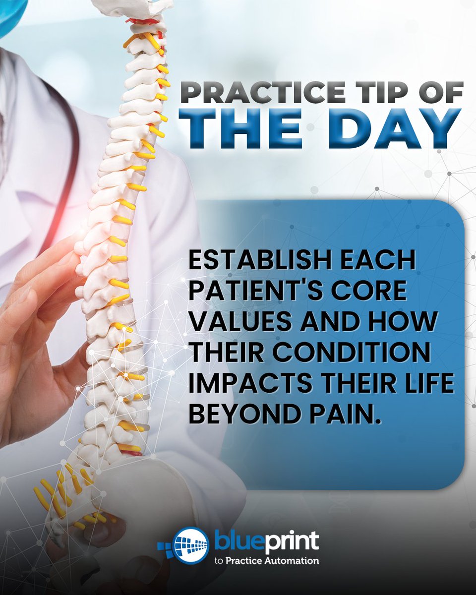 dr_gumm's tweet image. Practice tip of the day! 😀
Connect with patients by understanding their core values to tailor your approach and build trust, enhancing communication and satisfaction!
#Healthcare #PracticeTips #PatientCare