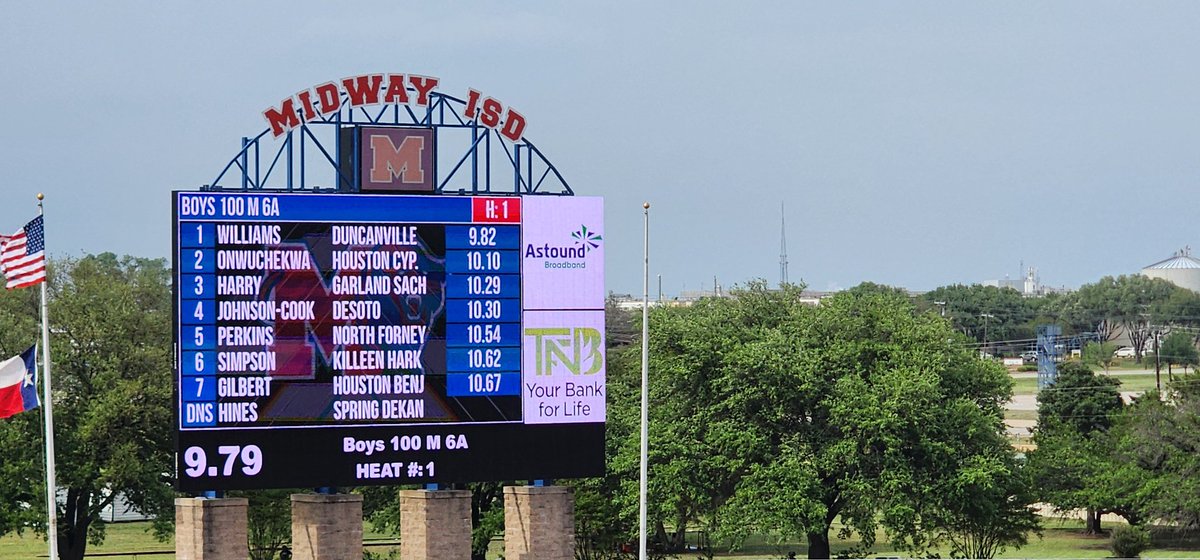Texas track is so fast.