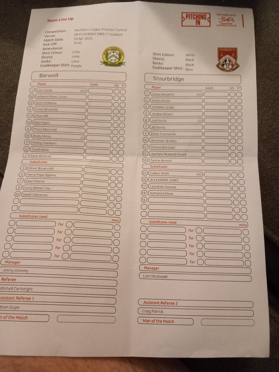 Andrew Protheroe (@andrewprot1968) on Twitter photo 2 games for me today Rushall v Kidderminster and then Barwell v Stourbridge. Full programme at first team sheet only for last
<a href="/NLprogs/">Non-League Programmes</a>
<a href="/markjones45sw/">The Enthusiasts Guide to Non League Welsh Football</a>
<a href="/groundhopper67/">Graham Shaw</a>
<a href="/nei/">Nuclear Energy Institute</a> 2 games for me today Rushall v Kidderminster and then Barwell v Stourbridge. Full programme at first team sheet only for last
<a href="/NLprogs/">Non-League Programmes</a>
<a href="/markjones45sw/">The Enthusiasts Guide to Non League Welsh Football</a>
<a href="/groundhopper67/">Graham Shaw</a>
<a href="/nei/">Nuclear Energy Institute</a>