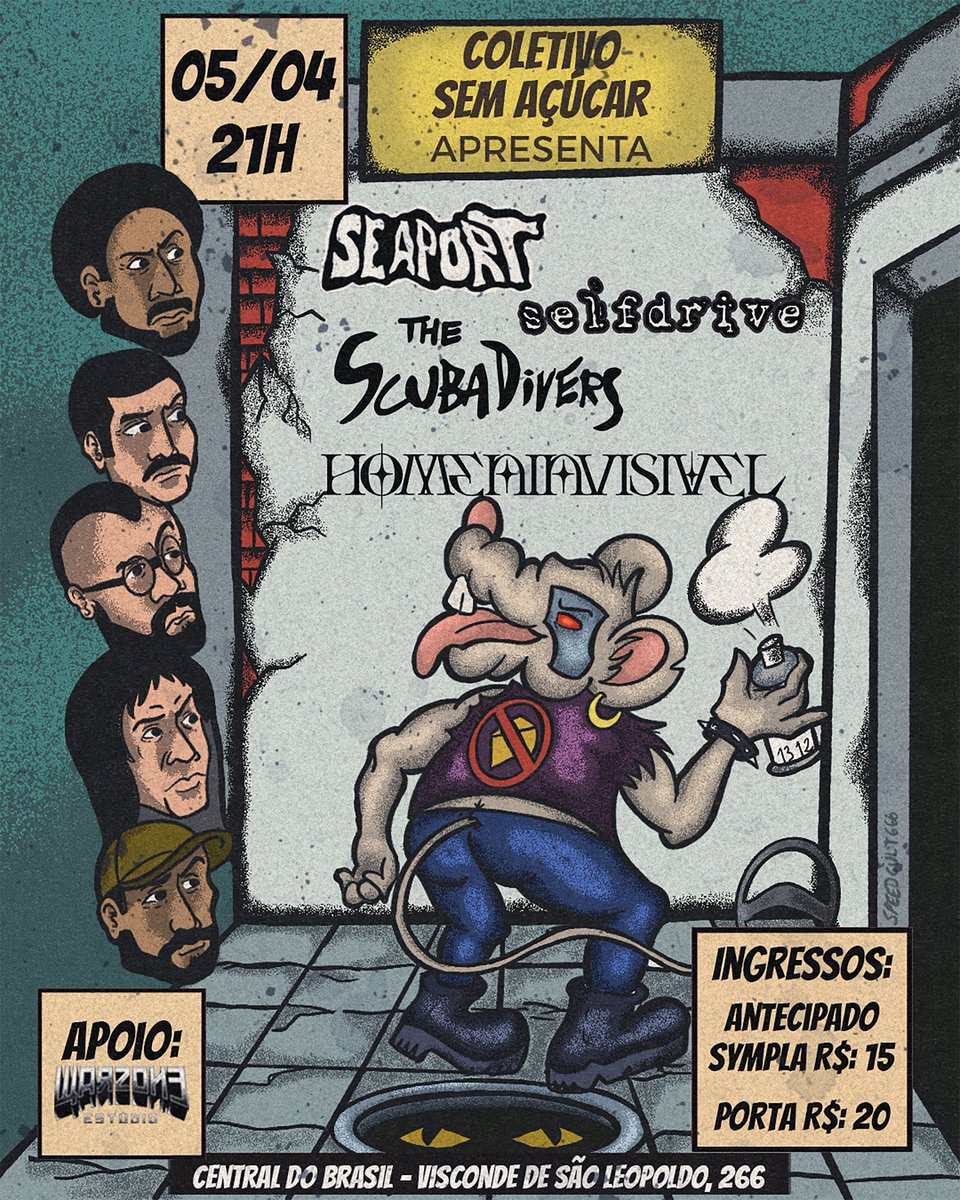 SpeedCult666's tweet photo. Here's a timelapse of one of my latest artworks for the Coletivo Sem Açúcar festival 

I'm open to #work  with #HeavyMetal bands. I'll make art for flyers, merchs, album covers and even logos!
#commissionsopen https://t.co/DDg2QCEEFa