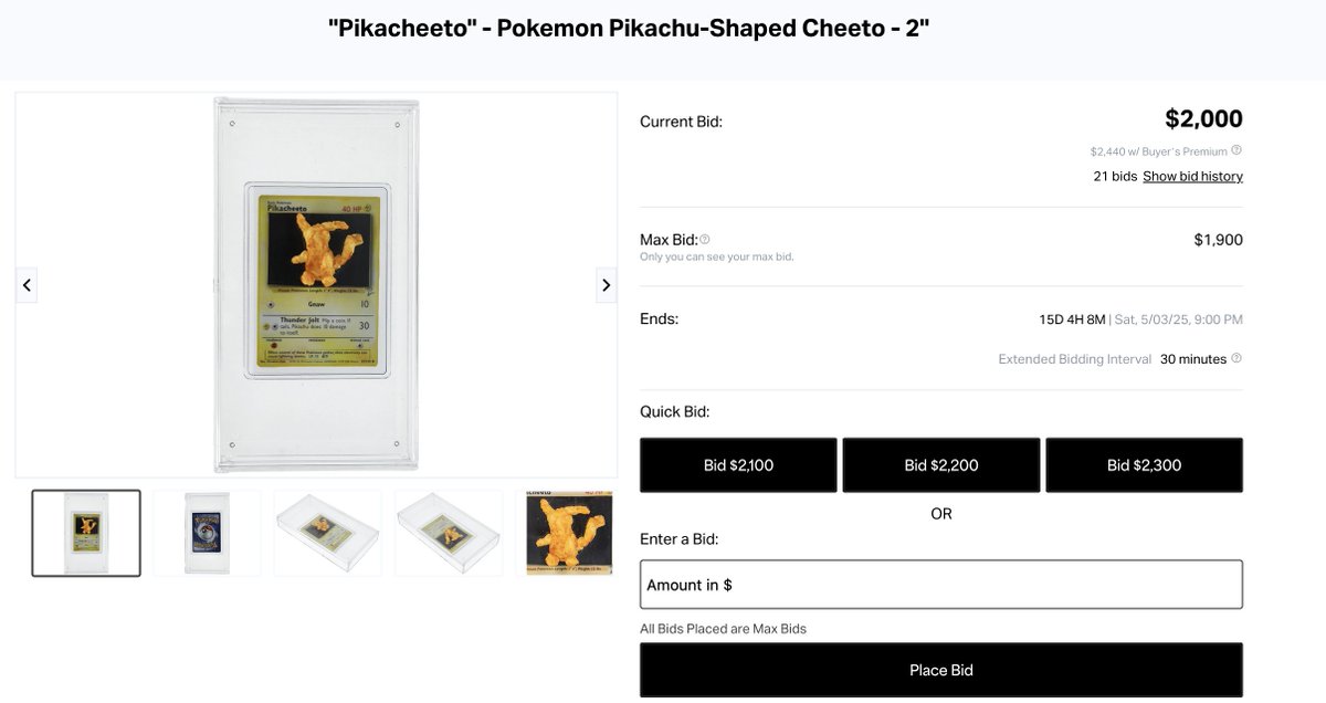 We keeping getting outbid. $2,000 #PIKACHEETO $PIKA ⚡️