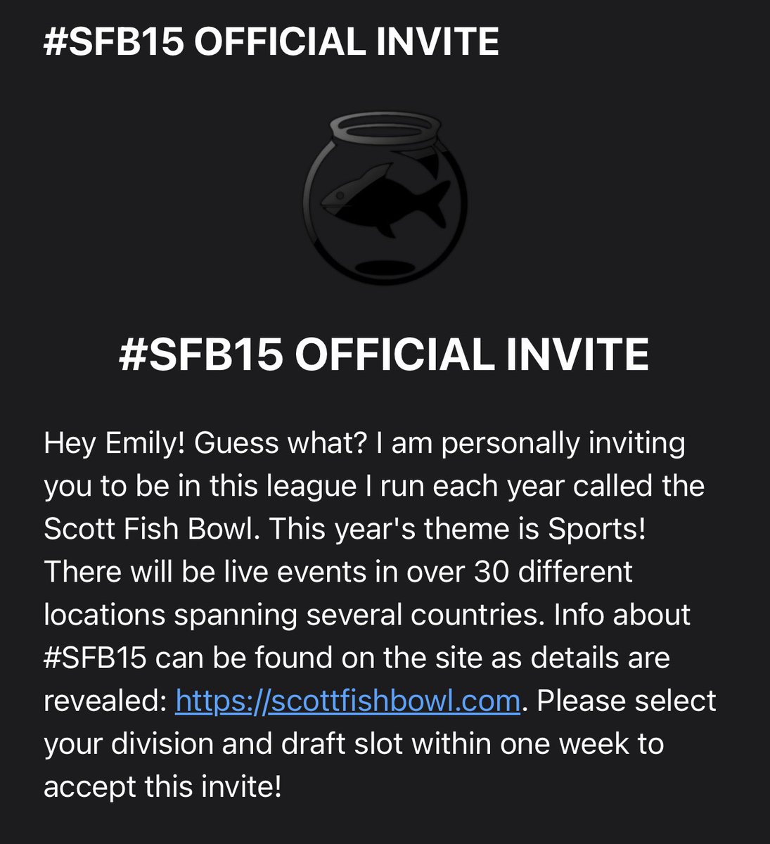 Emily Saul (@yoemcat) on Twitter photo It’s a Good Friday indeed! 🌷🌸 Excited to be apart of this amazing community once again. See y’all in Nashville! (prob Cincy and ATL too 👀) #SFB15 Thank you! <a href="/ScottFish24/">Scott Fish</a> <a href="/FantasyCaresOrg/">Fantasy Cares #fantasycares</a> It’s a Good Friday indeed! 🌷🌸 Excited to be apart of this amazing community once again. See y’all in Nashville! (prob Cincy and ATL too 👀) #SFB15 Thank you! <a href="/ScottFish24/">Scott Fish</a> <a href="/FantasyCaresOrg/">Fantasy Cares #fantasycares</a>