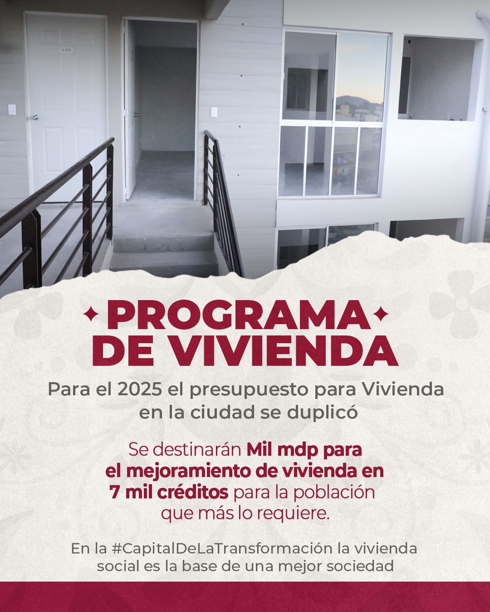 ClaraBrugadaM's tweet photo. Tener un hogar digno no debe ser un sueño lejano, sino un derecho garantizado. Por eso en la #CapitalDeLaTransformación estamos impulsando un programa de vivienda con sentido social. Construir y entregar viviendas dignas es más que levantar paredes: es hacer justicia, es dar tranquilidad, arraigo y futuro.