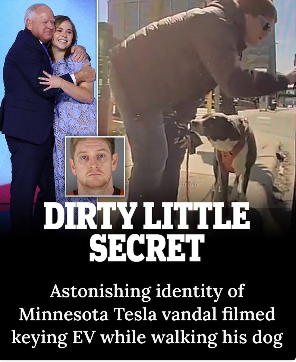 KarluskaP's tweet image. A member of Minnesota Governor Tim Walz's administration has been repeatedly caught on camera allegedly vandalizing parked Tesla vehicles with his keys while out walking his dog.