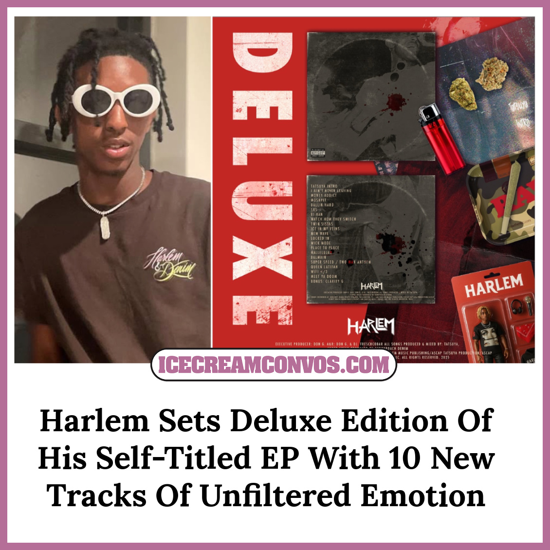 IceCreamConvos's tweet image. Rising alt-hip hop artist Harlem is set to release the Deluxe Edition of his acclaimed debut EP on April 25 with 10 new tracks. 🎶🖤🍦

Get the full scoop @ IceCreamConvos.com!

#Harlem #Deluxe #AltHipHop #Music #IceCreamConvos
