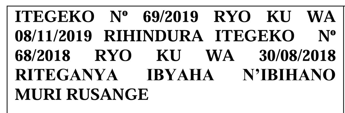 UncleGobby's tweet photo. Mu Itegeko riteganya ibyaha n'ibihano rya 2018 ryavuguruwe n'irya 2019, havuga ko #UBUGENZACYAHA budashobora kwibwiriza gukurikirana icyaha cy'#ubusambanyi cg cy'#ubushoreke iyo uwagikorewe ubwe atibwirije kurega uwo bashakanye.Ese rubanda nimwe muhagarariye madame w'#izezerano?! https://t.co/QelxDyU4v5