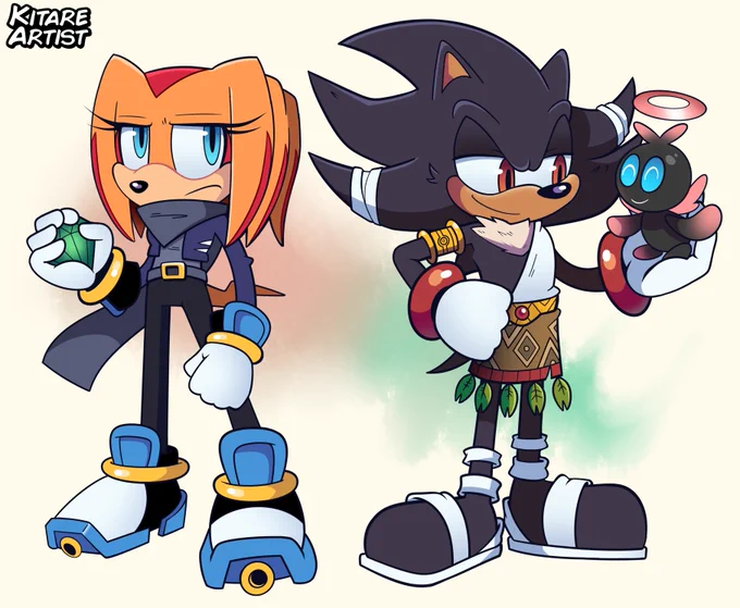 A Tikal &amp; Shadow Role Swap Commission for  !! #tikaltheechidna #ShadowTheHedgehog 
