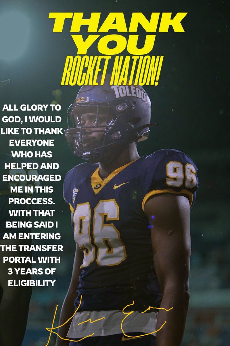 Entering Transfer Portal

DE / TE   
WT: 245
HT: 6’5
3 years of Eligibility