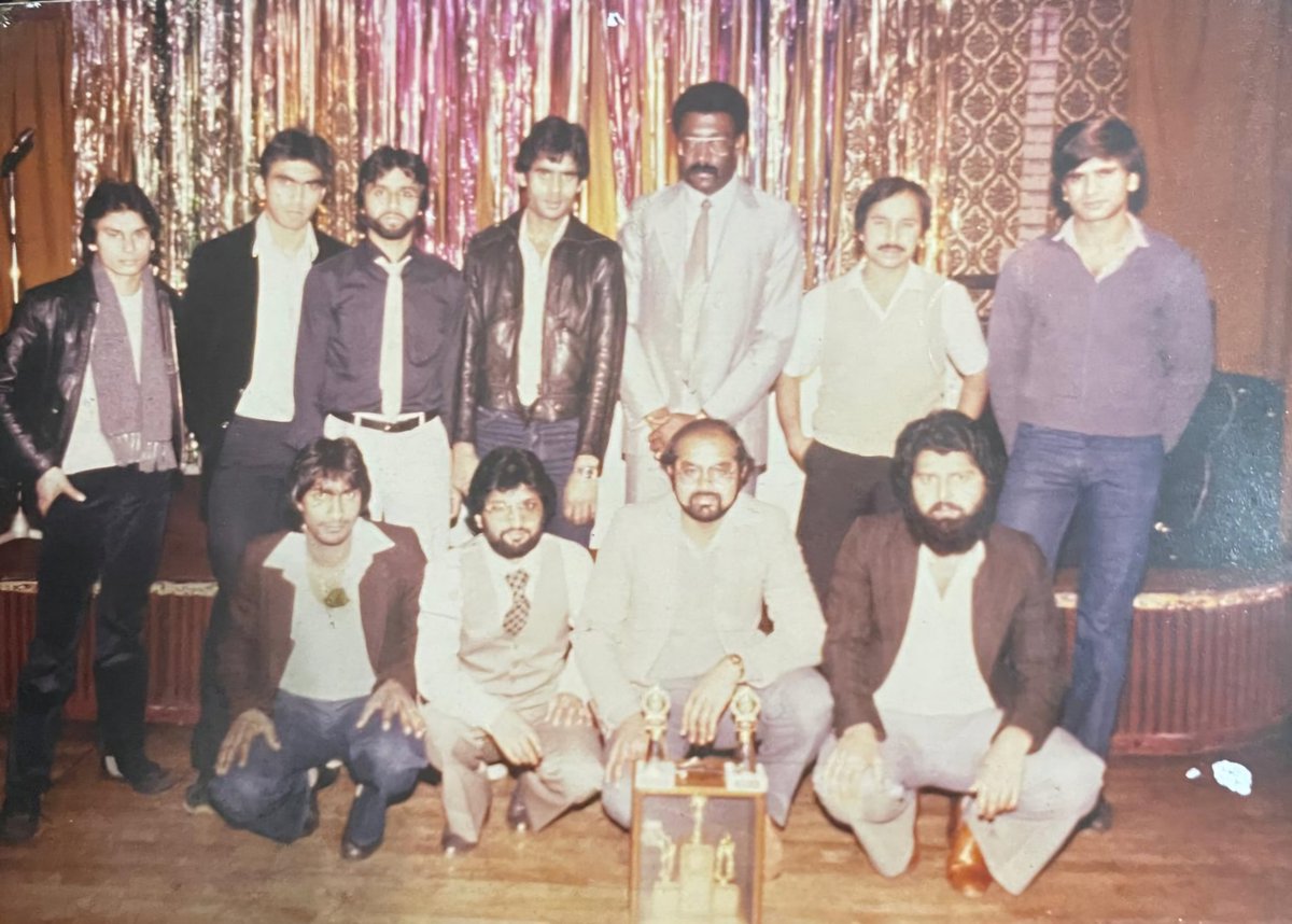 Asian Cricketers at Presentation Evening with Sir Clive Lloyd.
At the time the Bolton and District Cricket Association lower divisions was dominated by Asian sides.
It was a type of blatant Apartheid system which meant Asian sides began to form their own leagues and competitions.