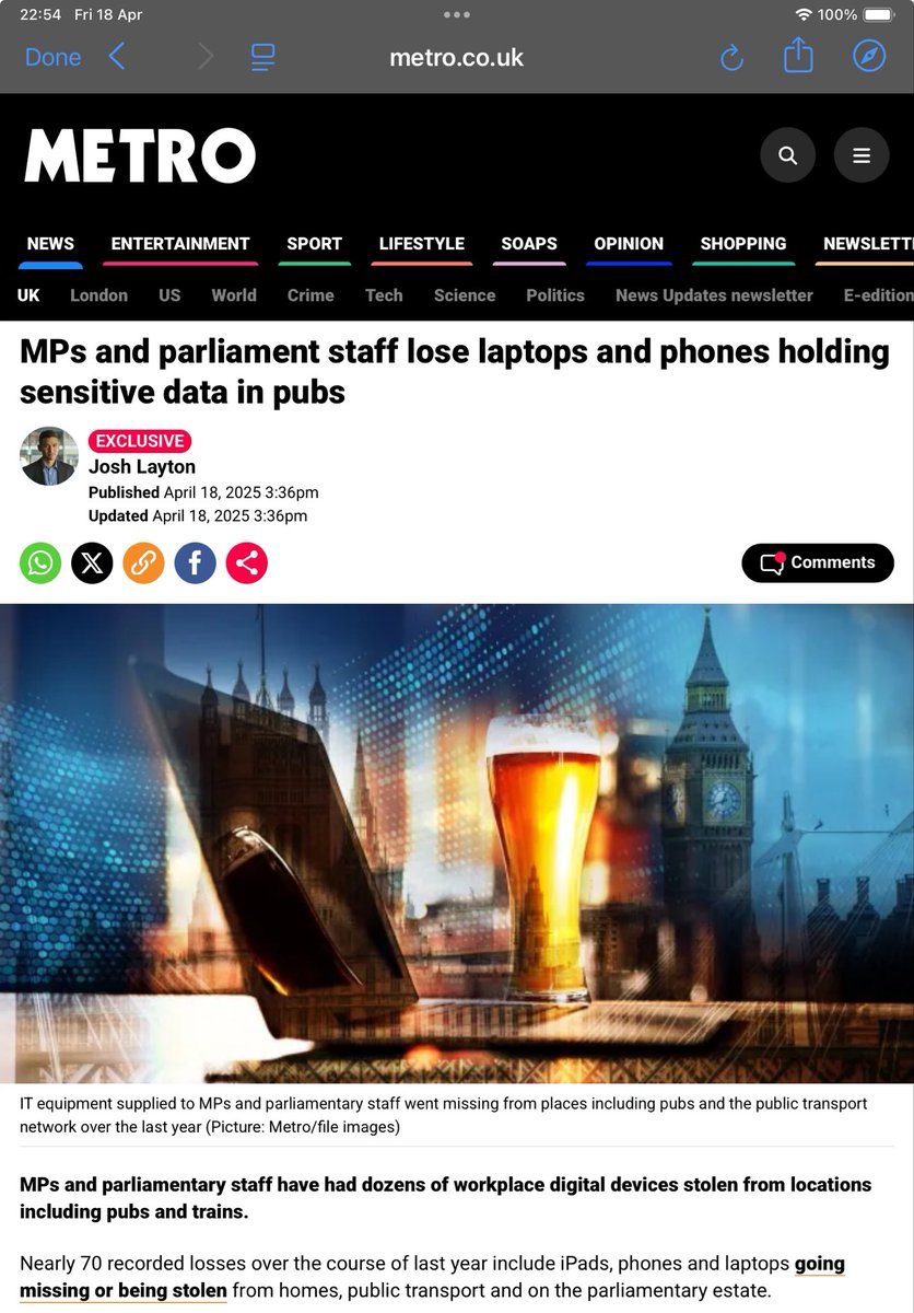 A really good scoop by The Metro &amp; Josh Layton. It really is high time these guys took security seriously

metro.co.uk/2025/04/18/mps…