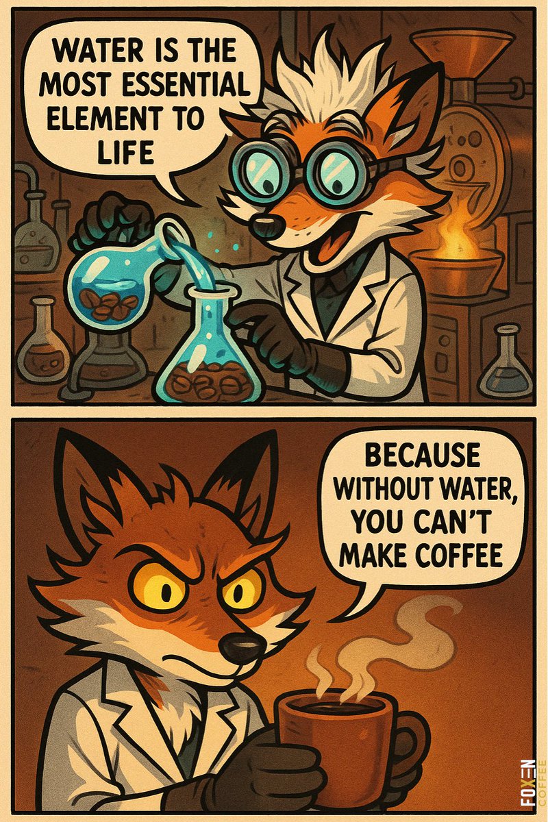 The periodic table of Coffee. 🦊☕️
