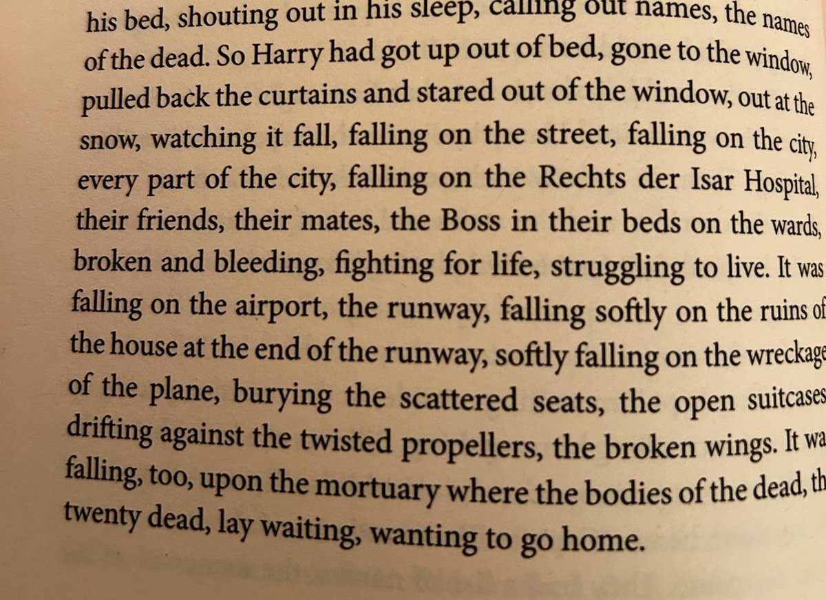 pmokane's tweet photo. Reading the excellent Munichs by David Peace and there’s an unexpected homage to James Joyce’s The Dead. #JamesJoyce #TheDead #Munichs #DavidPeace https://t.co/JaQYiIg1Ac
