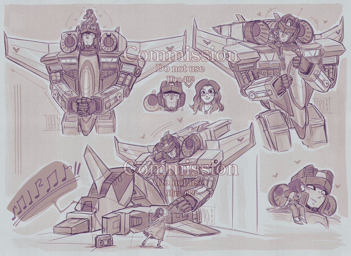 492Hira's tweet image. Commission for @mouseycometz of her OC Celeste and Armada Starscream!!
#maccadam #transformersArmada