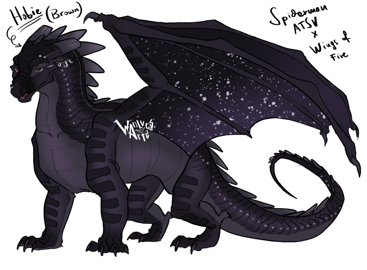 Give the boy a nightwing name ASAP. (◕ω◕✿)
#HobieBrown #SpiderManAcrossTheSpiderVerse #nightwing #wingsoffire #au #procreate