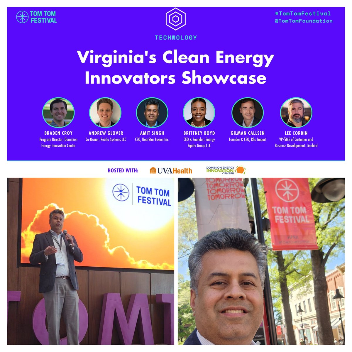 akschodh's tweet photo. 🌎 @TomTomFoundation Absolutely gorgeous day in Charlottesville for the #TomTomFestival.  Great opportunity to discuss #fusion and #entrepreneurship 

#fusionenergy #cleanenergytransition #BeTheSpark 🌞 https://t.co/GER4wp0Q4t