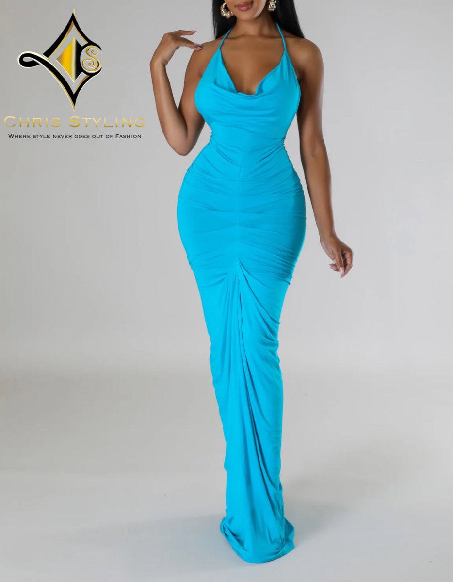 Chrisstyling12's tweet photo. Color your wardrobe with our Aqua #Wicahpi Maxi Dress! 🧜‍♀️
•
•
Sizes: S,M,L (High-Stretch)
* Model is wearing a size “SMALL”.
•
Pricee:💲350.00TTD https://t.co/hdmcPcADFn