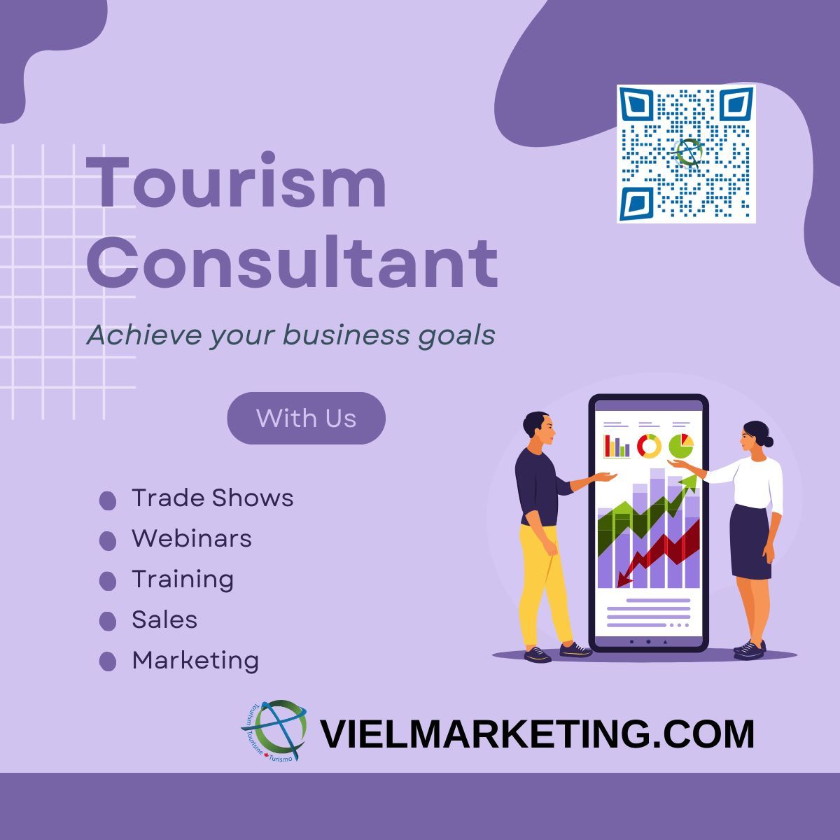 Unlock your tourism business's potential. Achieve your goals with our expertise. Partner with us for sustainable growth. vielmarketing.com 

#TourismDevelopment #TravelConsultant #DestinationMarketing #SustainableTourism