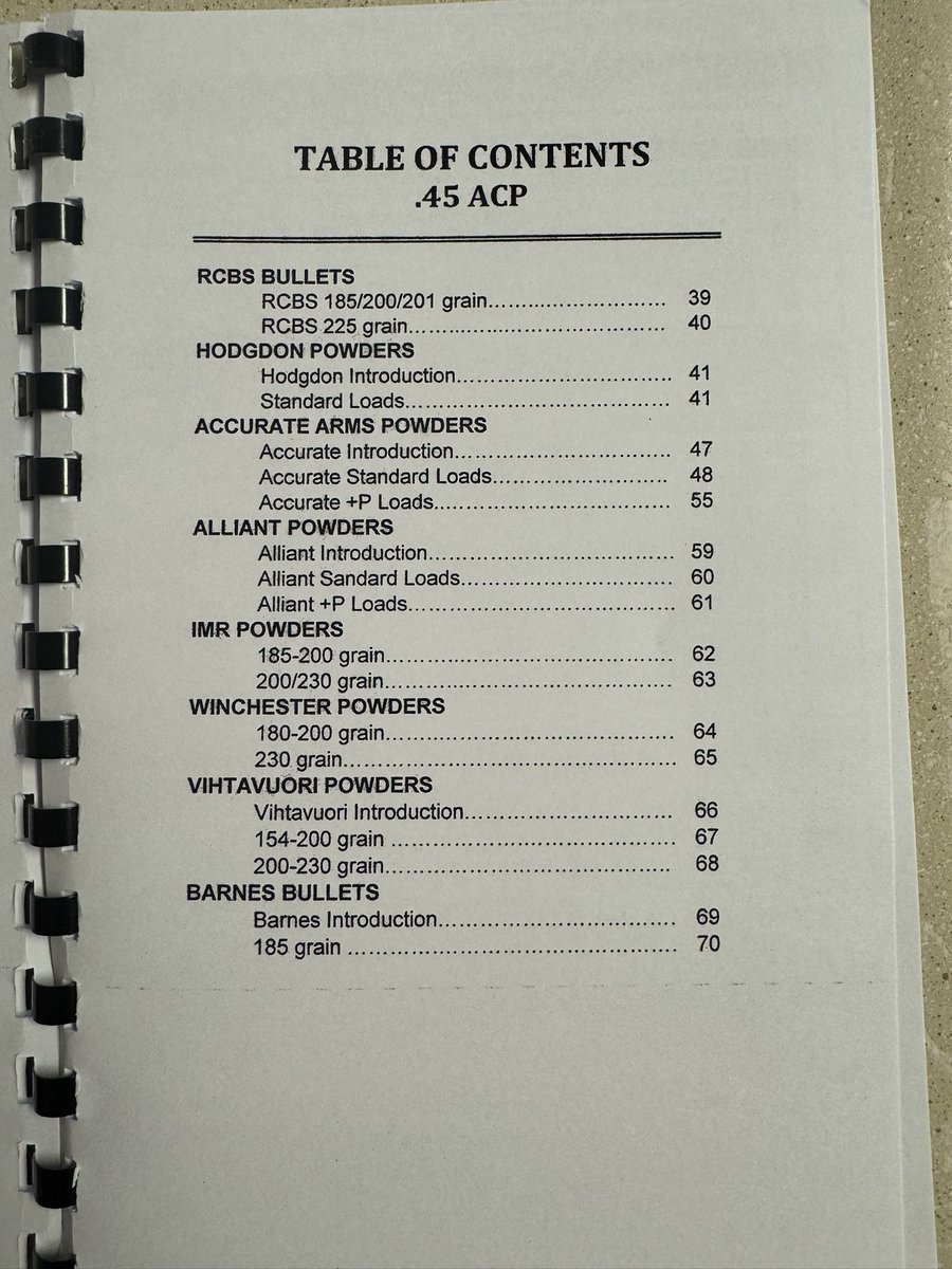 DrXBloomGaming's tweet photo. 🧵The Complete Reloading Manual for the .45 ACP🧵
✨This book was copyrighted in 2017✨
Please don’t be a dumbass. Reloading ammunition is dangerous and uses explosive and highly flammable materials. Please use CAUTION!
#ReloadingContent #reloading #45ACP #Completemanual https://t.co/hxnMUFPuFA