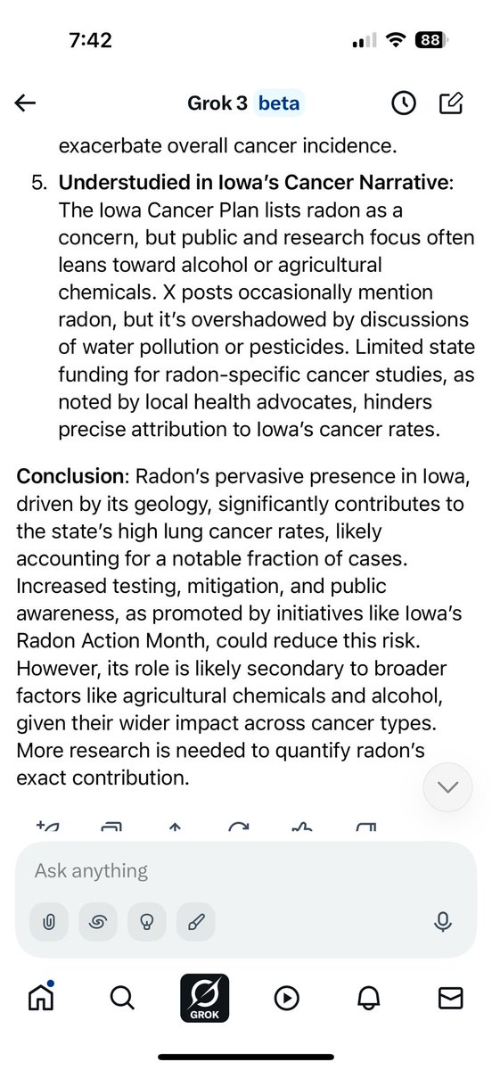 Cancer in Iowa. Melanoma. Breast. Lung. Prostate. Big 4. <a href="/IowaPress/">Iowa Press</a> <a href="/okayhenderson/">O. Kay Henderson</a> good convo on subject tonight. Radon needs more study. Iowa #1 in radon. Also need more study on agricultural chemicals in air and water. Need to understand risks w/long term exposure and pathways.
