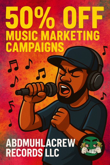 Bo$sMan$pek - Your music’s hot. Let’s make sure the world hears it. 50% OFF marketing campaigns at Abdmuhlacrew Records LLC. DM “READY” to lock in. #Abdmuhlacrew #IndieArtistPromo #MusicMarketing https://t.co/yXXXcDGF7q