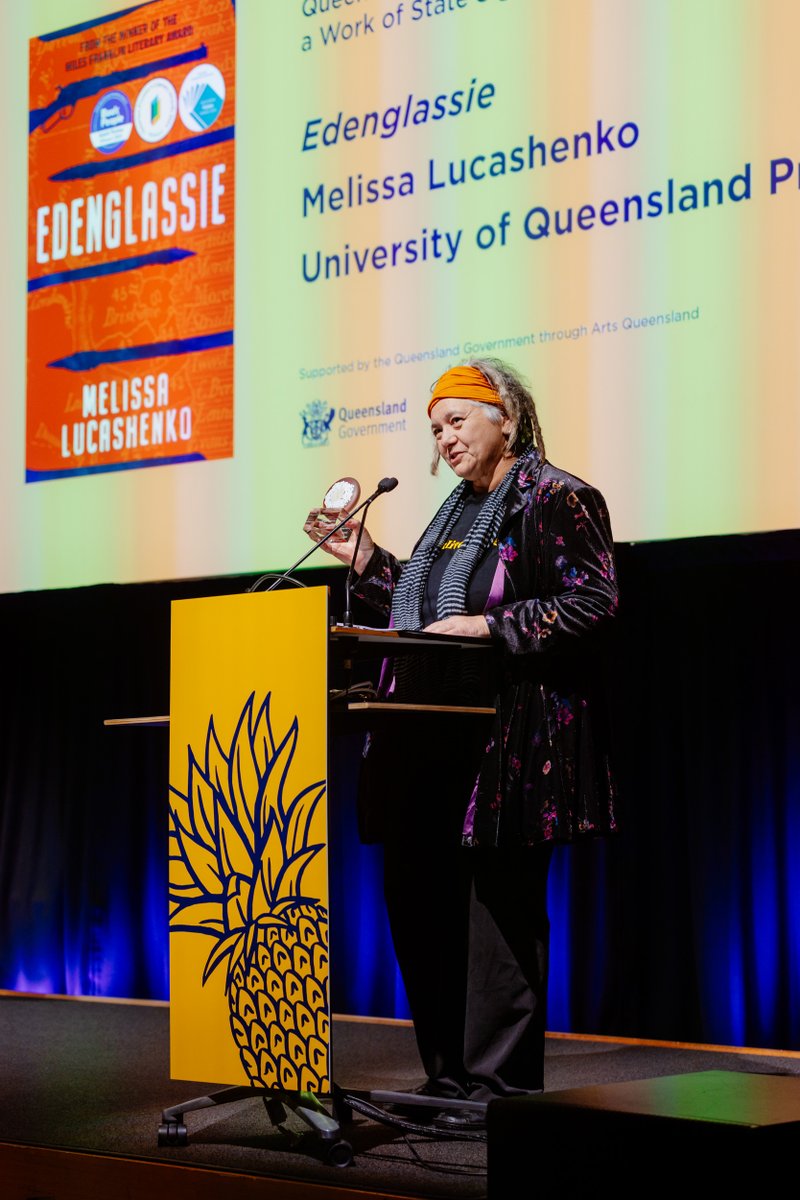 In 2024, Edenglassie by Melissa Lucashenko won the Queensland Premier's Award. 
Have you thought about your work for 2025? You could win $30,000! 

Entries close at 5 pm on 22 April. 
🍍ow.ly/38cT50VBnUX 

📸 Joe Ruckli 2024