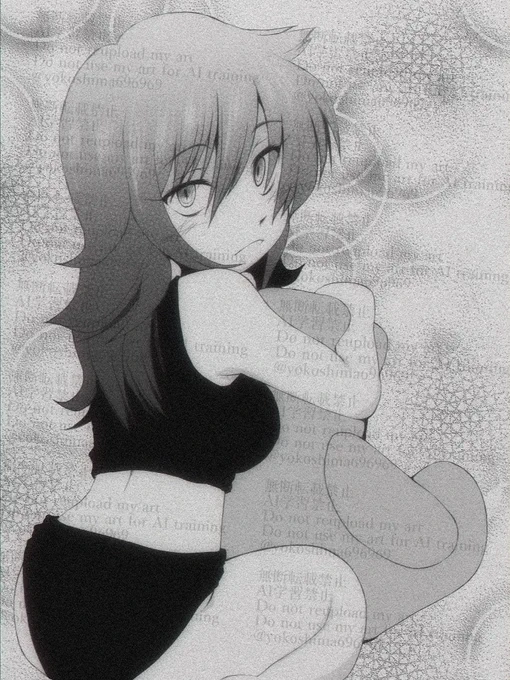 I remade the Tomoko I drew previously with my current style.#tomoko #TomokoKuroki #watamote 