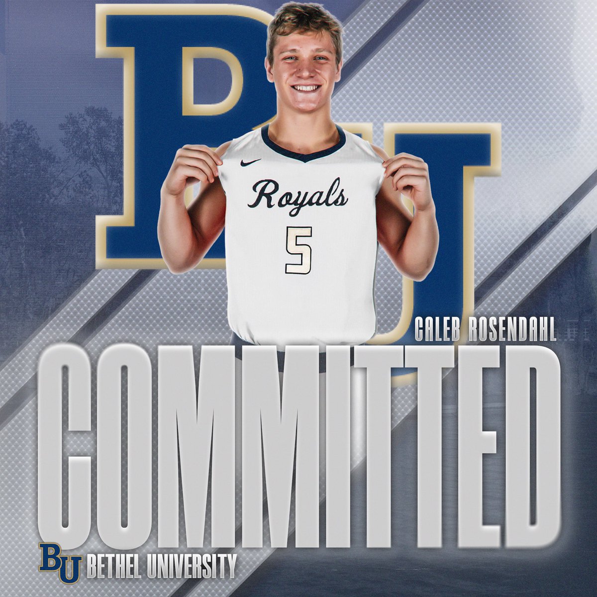 Excited and grateful to announce that I’ve decided to transfer to Bethel University, and I’m look forward to see what God has in store for me next! I’d like to thank Coach Cline and Mr. Peterson for this opportunity! #goroyals