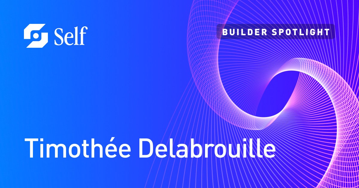 selfxyz's tweet photo. Introducing Builder Spotlight, a weekly series highlighting developers building real-world applications w/ Self's privacy-first identity solutions

First up: @tdelabro, building a crypto-native payment network during @ethereumsf 🌉

🧵 Learn how Timothée leverages Self ↓ https://t.co/hUo7wjRJyh