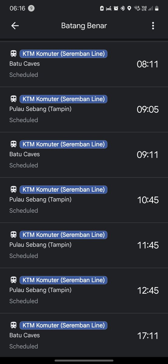 samosa_daging's tweet photo. @ktm_berhad betul ke jadual ktm hari ni? the next train towards batu caves lepas pukul 9:11am hanya pada pukul 5pm? https://t.co/urL08FsfQu