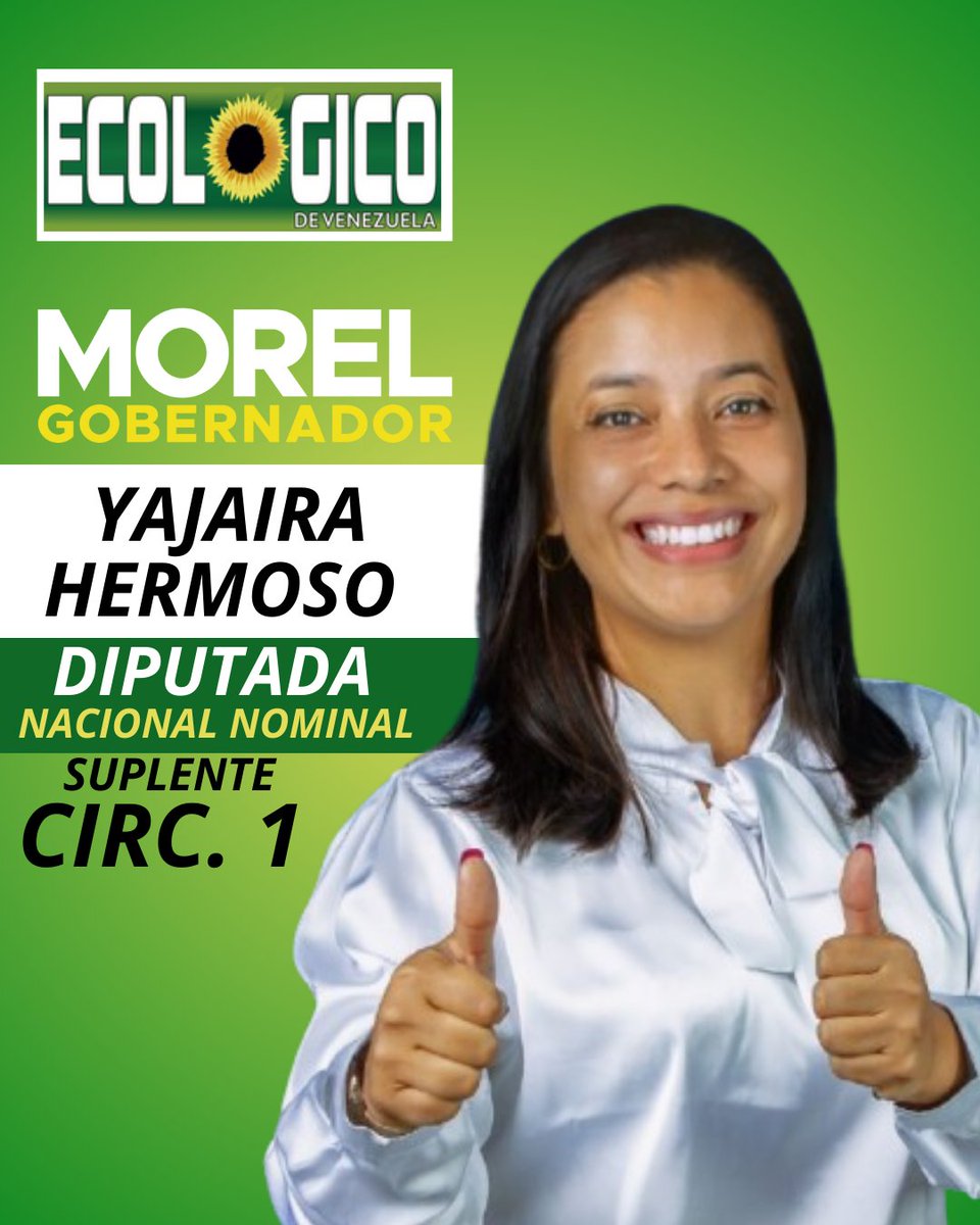 econvaesparta's tweet photo. Este #25M, tú voz cuenta VOTA #ECOLÓGICO 🌻 

Ubica la tarjeta ECOLÓGICO con el girasol 🌻,  apoya a Yajaira Hermoso a la Asamblea Nacional Nominal por el circuito 1.

Juntos podemos contribuir al cuidado de nuestro ambiente.

#NuevaEsparta, vota ECOLÓGICO 🌻 

#yosigoconmorel https://t.co/a7gbMhZbBH
