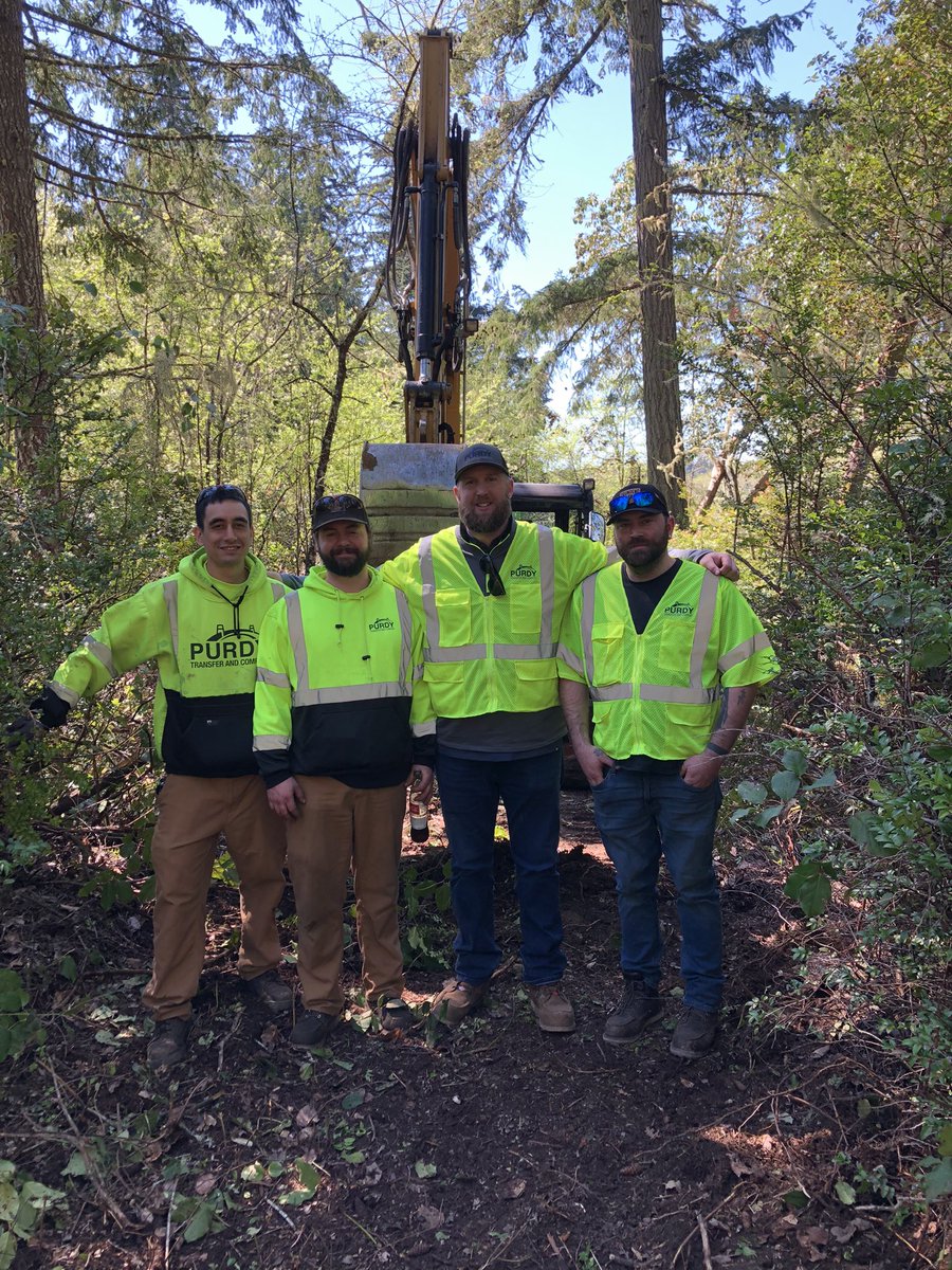 A volunteer team from LRI-Pierce County Recycling <a href="/WasteConnection/">Waste Connections</a> helped us prepare our low ropes course area to enhance team-building opportunities at Camp Seymour. Thank you, y’all!