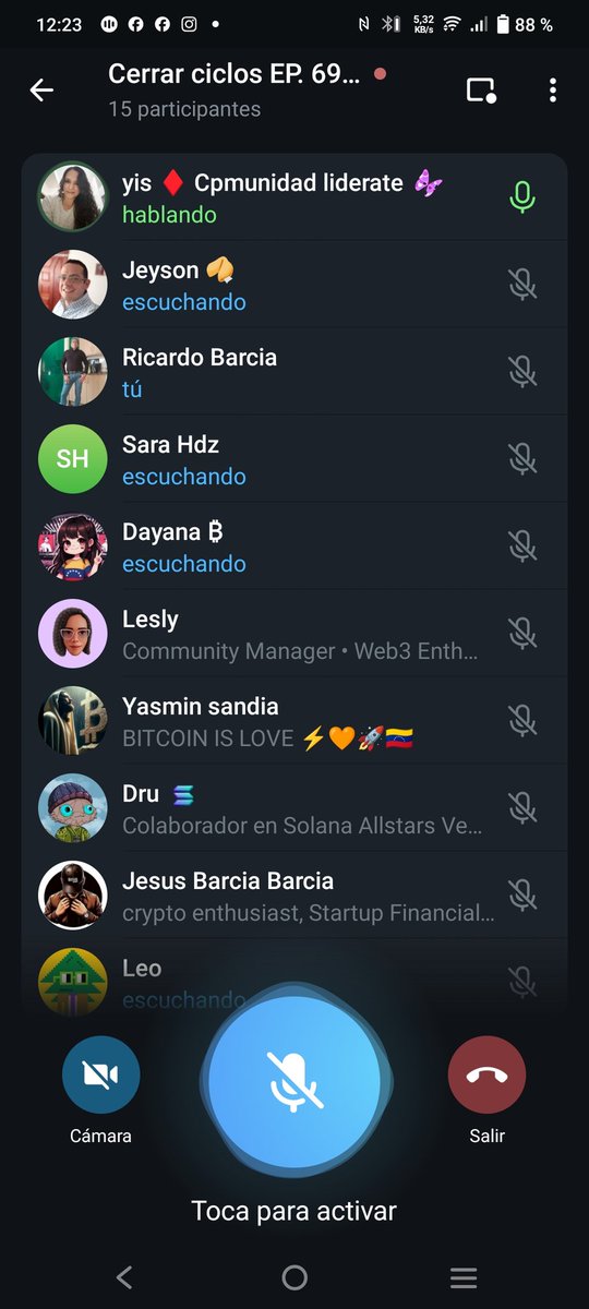 garfiel1905's tweet photo. En el voice chat de la comunidad #liderate @Yisbelpd  con un tema muy importante, interesante y polémico como lo es "cerrar ciclos" https://t.co/53OdLeYavc