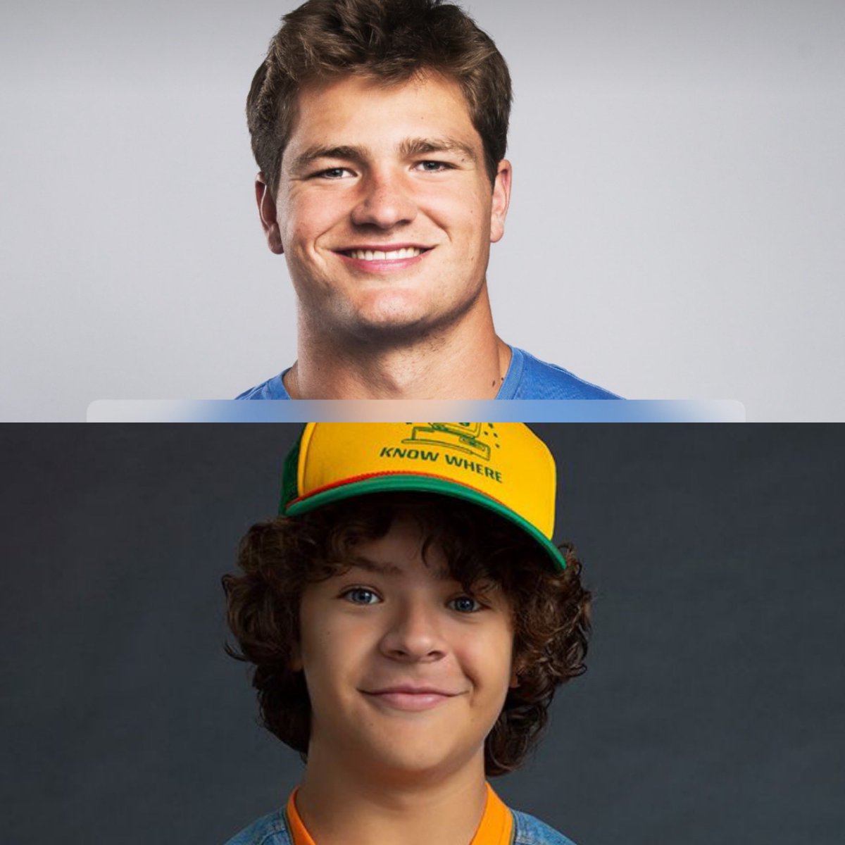 Does anyone else think <a href="/DrakeMaye2/">Drake Maye</a> looks like grown up Dustin from #StrangerThings Both of them are awesome!