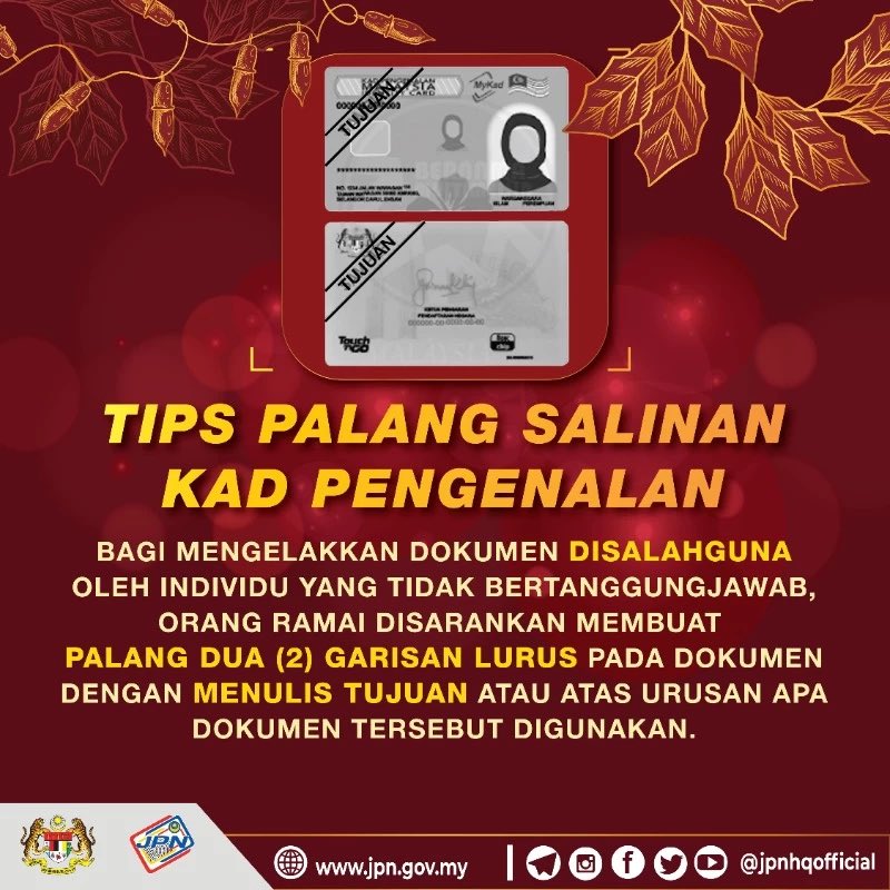 Tips share document diri untuk elak disalah guna pakai