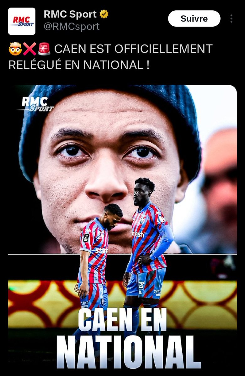 TYXIS7's tweet photo. Imaginez supporter l’OL comme un dingue, éliminé de l’Europa le 17/04…
Et derrière, vous soutenez le club de votre région, le SM Caen, relégué en National le 18/04.
Ça fait beaucoup en 2 jours.
Juste imaginez.
(Moi, je vis ça) 🥲
#MUNOL #SMCFCM https://t.co/CLcBfNh5Sg