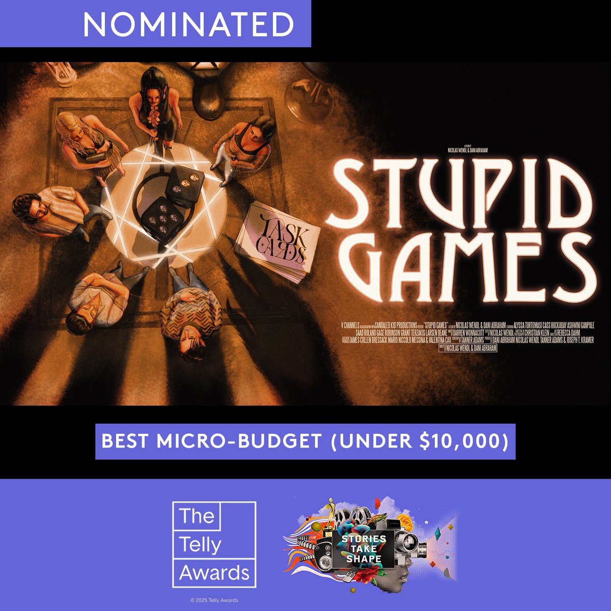 Stupid Games (@stupidgamesfilm) on Twitter photo We’re in the final voting hours for the <a href="/tellyawards/">The Telly Awards</a>! Help our little indie horror film win BEST MICRO BUDGET at the 46th Annual #TellyAwards!
Vote here: tinyurl.com/5wna67e8 We’re in the final voting hours for the <a href="/tellyawards/">The Telly Awards</a>! Help our little indie horror film win BEST MICRO BUDGET at the 46th Annual #TellyAwards!
Vote here: tinyurl.com/5wna67e8