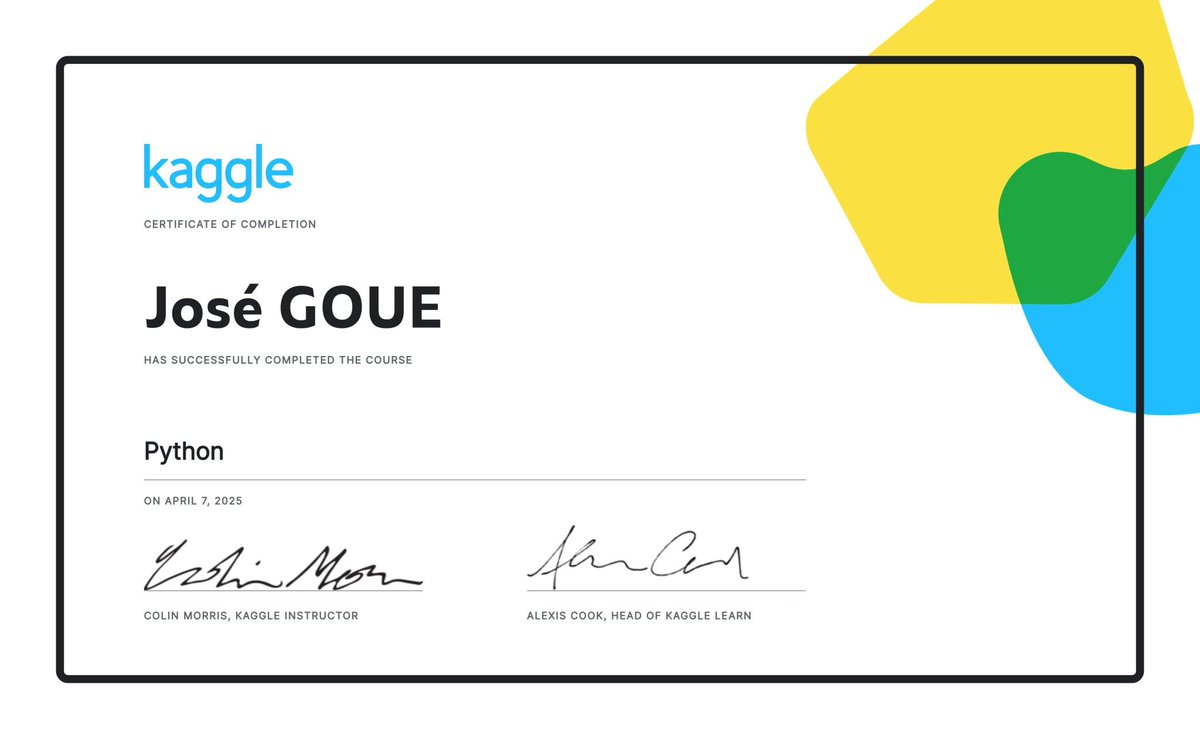 rastadidi's tweet image. 👏  Bravo à mes étudiants ton parcours @kaggle  100% achevé sur la partie #dataprep :
👨‍🎓 kaggle.com/josgoue
🐍 #python
🐼 #pandas
🧽 #data cleanup

#learnbydoing #dowhatmatters #dataengineering #datascience