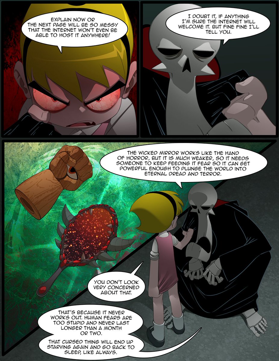 Mandy Uncensored - Page 13 - The Lesser of Two Horrors

Story by Silent-Sid
Art by Bleedman

#TheGrimAdventures #TheGrimAdventuresofBillyandMandy #TheGrimAdventuresofBillyandMandyFanArt #Mandy #Grim #BillyandMandy #FanArt #DigitalArt #CartoonNetwork #Cartoon