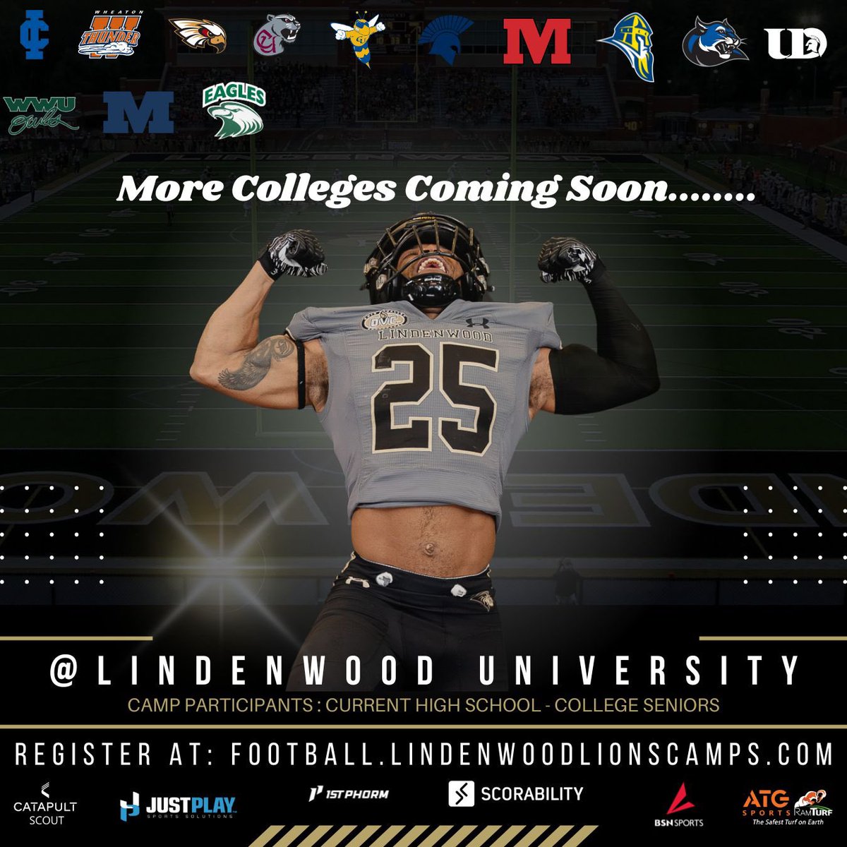It’s Easter 🐣 weekend!! Don’t forget to hop on this major opportunity and reserve your spot for the Mega Camp.

Register at: 
football.lindenwoodlionscamps.com/2025-mega-camp…

#JSMegaCamp25