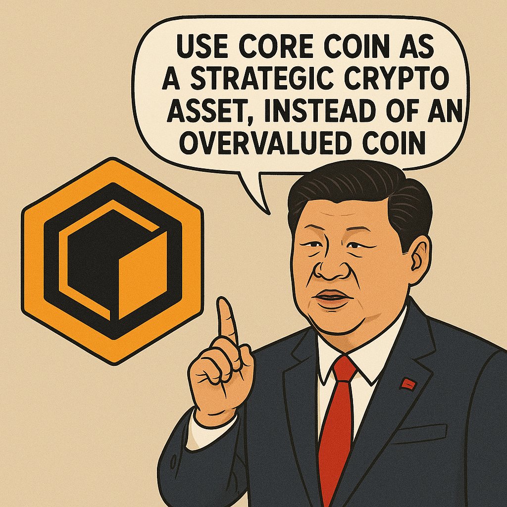 Please also contact the  China and other governments around the world  try to adopt a newly undervalued core coin as a strategic asset!!!!!
<a href="/Coredao_Org/">Core DAO 🔶</a> <a href="/richrines/">Rich</a> <a href="/CJ_Reim/">CJ Reim</a>
