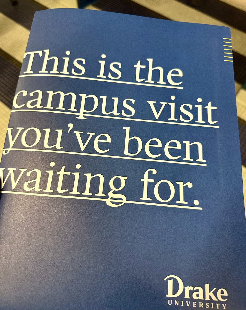 jesswestercamp's tweet photo. Great campus visit at Drake today! Got to hear about their musical theatre program (1st love) along with neuroscience and biochemistry research opportunities (it’s the backup plan 🤣). Now to find some scholarships! https://t.co/6CqpCHd0pY