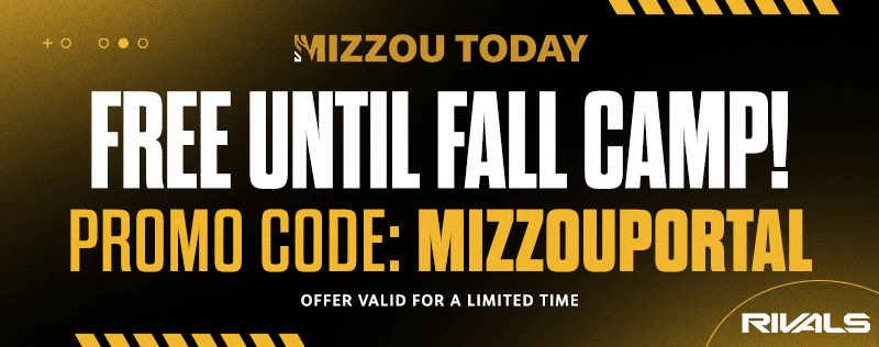 Rivals (@rivals) on Twitter photo 🚨MIZZOU FANS🚨
<a href="/MizzouToday/">MizzouToday</a> is running a free trial for new subscribers👀
SIGN UP HERE👉 bit.ly/MIZZOUTODAY 🚨MIZZOU FANS🚨
<a href="/MizzouToday/">MizzouToday</a> is running a free trial for new subscribers👀
SIGN UP HERE👉 bit.ly/MIZZOUTODAY