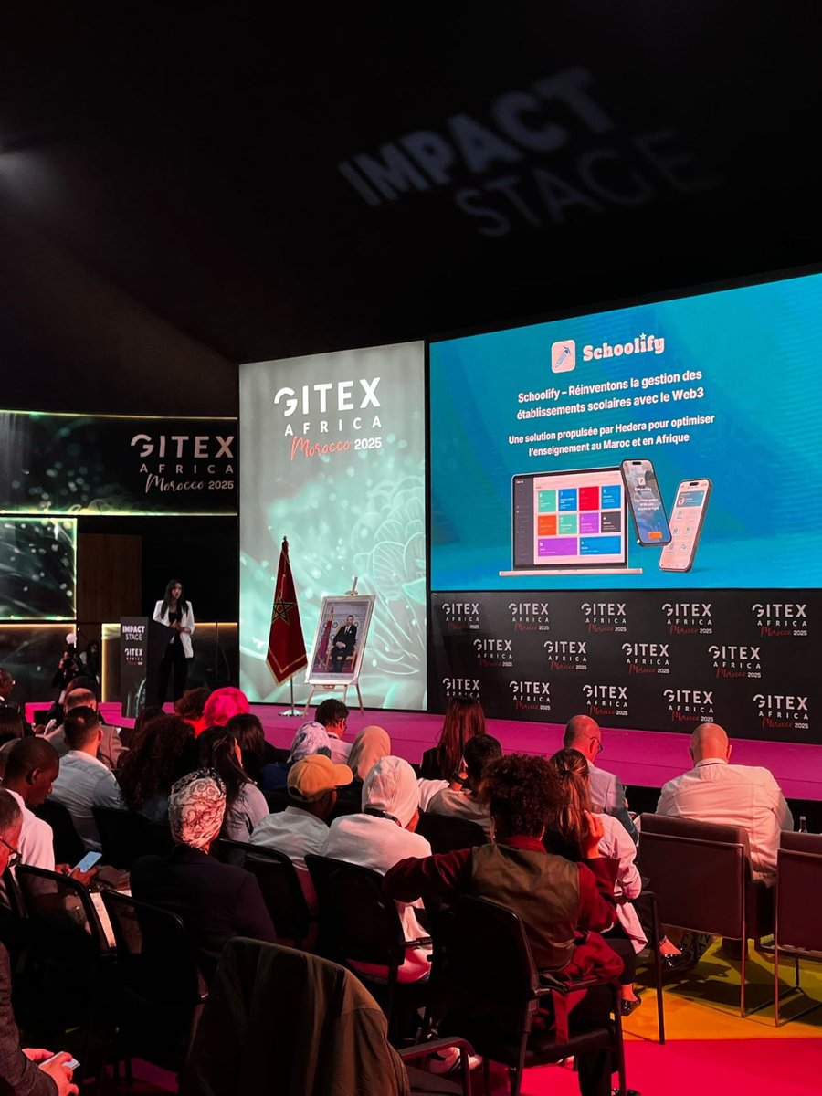SYCR6h8A4qUyAHf's tweet photo. https://t.co/x00GgArC1m
Sokaina Sayouri
I am honored to announce that #Schoolify has won the African CIO Awards 2025 at the prestigious event held in Marrakech.
A huge thank you also to The #Hashgraph Association for their financial and technological support.
#Hedera https://t.co/cX3HPXwtIH