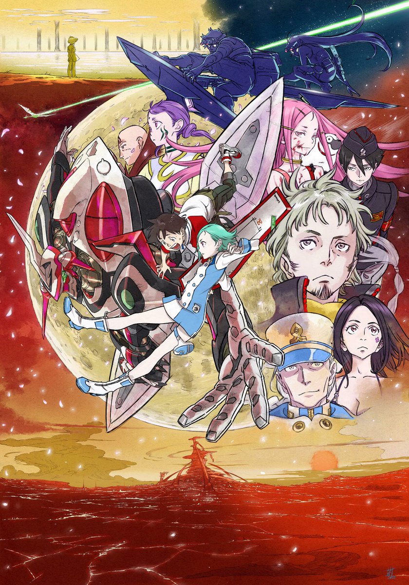 boneslog's tweet image. Illustration by Kenichi Yoshida (吉田 健一)
Source: Eureka Seven (20th Anniversary Visual)