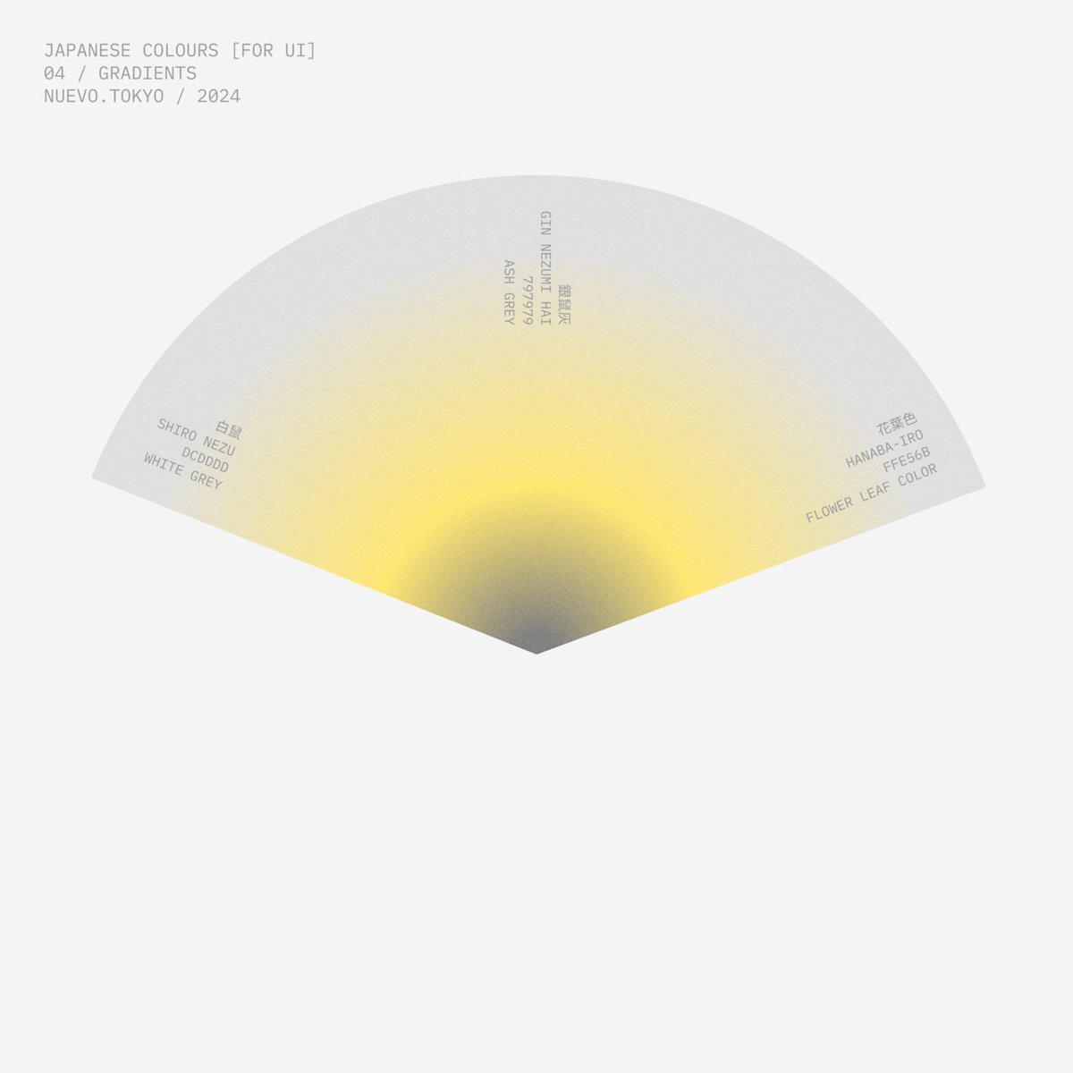 It’s not about how you do it.
It’s about WHY you do it.
—

JAPANESE GRADIENTS [FOR UI]™
 2020—2025

It's an ongoing R&amp;D project series by the reductionist design studio Nuevo. Tokyo™, exploring the elegance and adaptability of Japan’s traditional colours within today’s digital