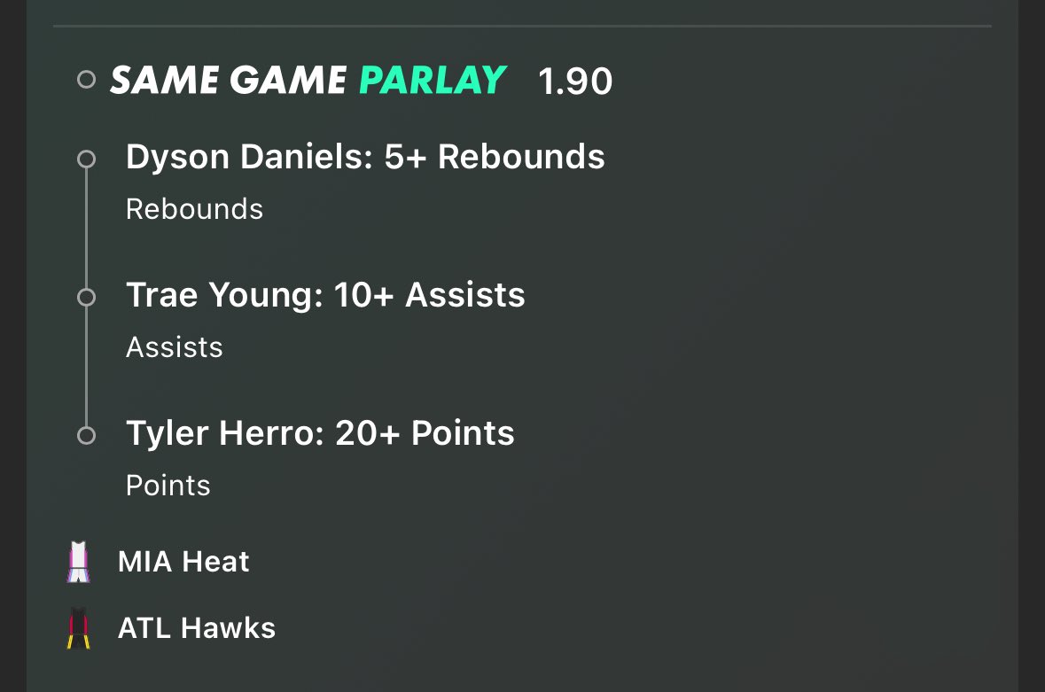 QuayThaChemist's tweet photo. SGP ⚫️ Heat vs. 🔴 Hawks @1.90 / Longshot
Dyson Daniels: 5+ Rebounds (L9/10)
Trae Young: 10+ Assists (L8/10)
Tyler Herro: 20+ Points (L10/10)
Like ❤️ if Tailing!
#F4F #IFB #N4N #NBA #NBA2K #NBAPicks #NBAVideo #NBAFantasy #NBATV #MIAvsATL #NBAX #HeatNation
#TrueToAtlanta https://t.co/6b94z1KIyW