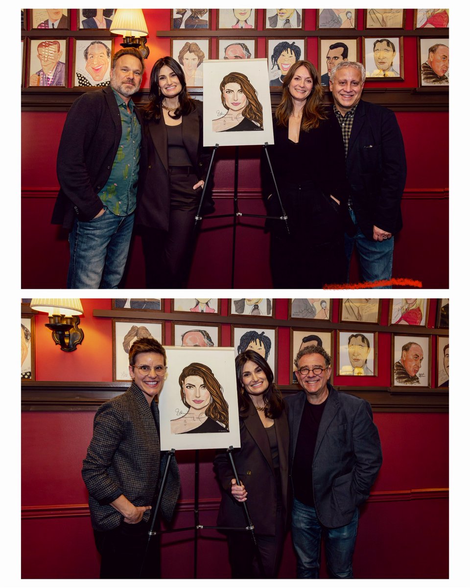 NicoleWilsonNY's tweet photo. The lovely + talented Tony winning actress and #Broadway powerhouse #IdinaMenzel receiving her caricature at the world-famous #Sardis restaurant!! 
📷 Nicole Wilson

#Broadway #BwayShow #BroadwayPhotographer https://t.co/XYdoWbmFxm